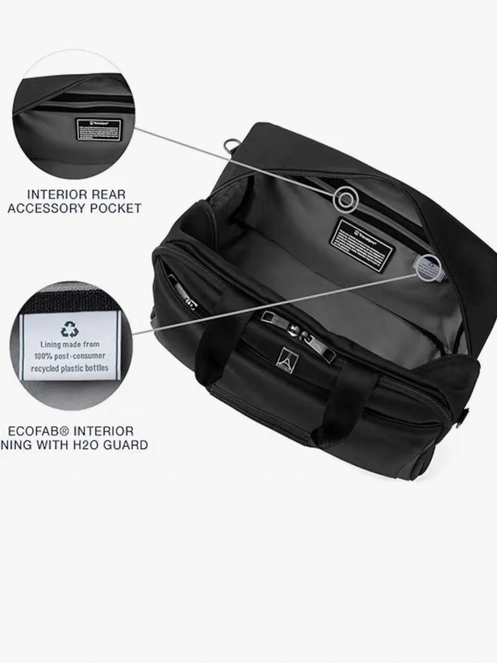 Travelpro Crew Classic Softside Luggage, Underseat Travel Tote Bag Laptop Brief